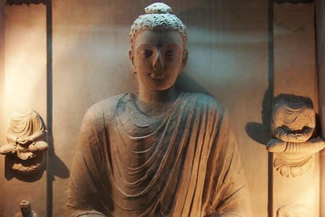 Taxila Jaulian Monastery detail — Buddha niche carving