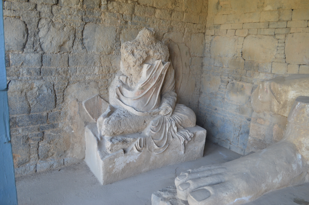 Jaulian Monastery at Taxila — Buddhist stupa courtyard with carved votive stupas