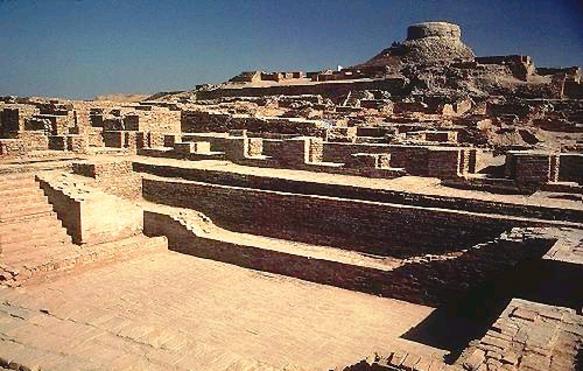 Mohenjo-daro ruins — the Great Bath and surrounding structures of the ancient city