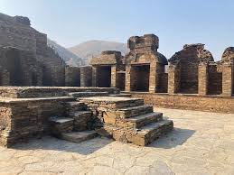 Takht-i-Bahi stupa court — remains of votive stupas surrounding the main stupa