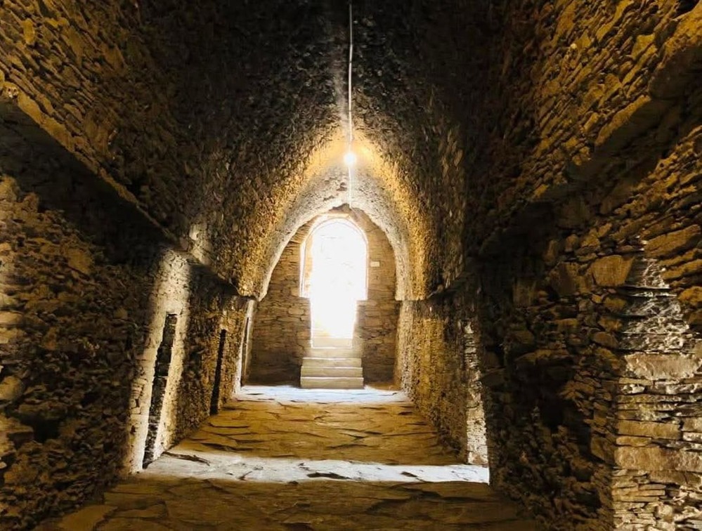 Takht-i-Bahi meditation cells — monks' quarters carved into the hillside